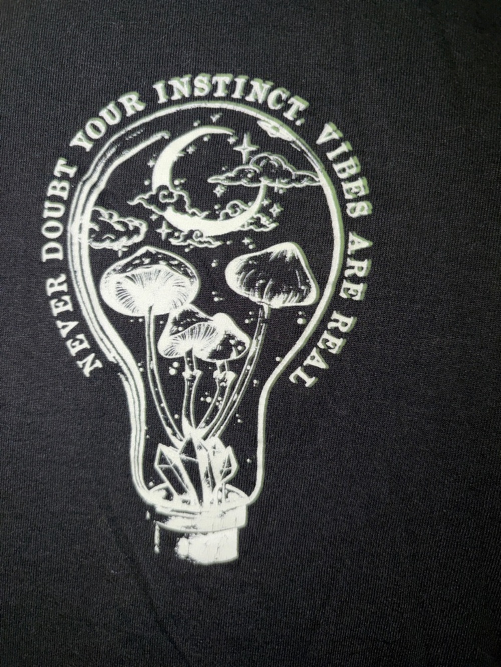 Men's Black Graphic Tee with Light Bulb Design